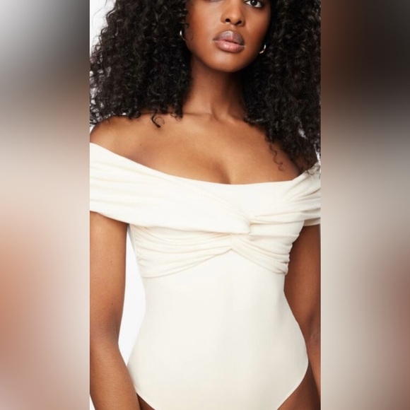 Dynamite Dresses & Skirts - Dynamite Drape Shoulder Bodysuit